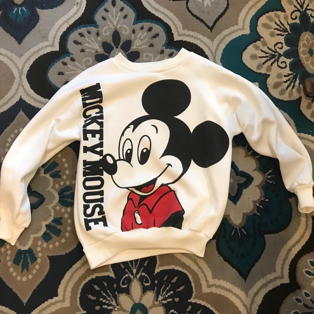 Vintage Mickey Mouse White Pullover